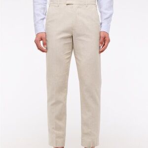 A&F Collins Slim Linen Blend Suit Pant